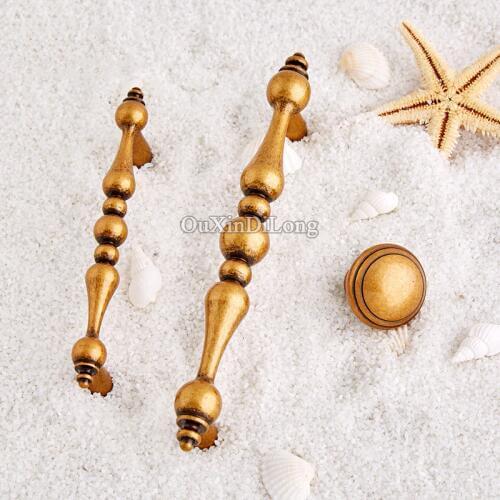 Retro Style 10PCS European Antique Kitchen Door Furniture Handles Brass Cupboard Drawer Wardrobe Cabinet Pulls Handles and Knobs