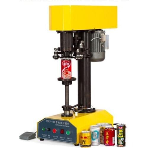 TDFJ-160 Automatic Electric Can Sealer Tin Sealer 8.5cm/10cm Mouth Size Can Sealing Machine Height 4-20cm 25pcs/min 220V/110V