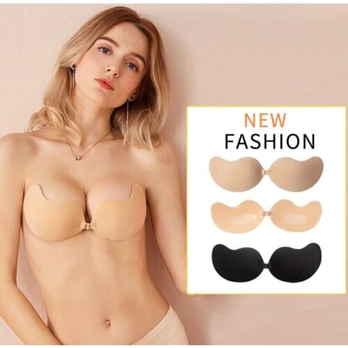 Womens Seamless Wireless Adhesive Stick Bra Strapless Push Up Bras Women Sexy Backless Lingerie Invisible Silicone Bralette