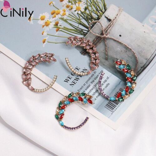 CiNily Delcate Multicolor Crystal Zircon Copper Women Jewelry Earrings Gift FH8932