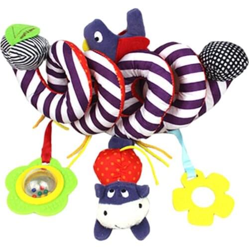 Baby Stroller Toy Soft Infant Crib Bed Spiral Baby Toy For Newborns Car Seat Educational Rattles Baby Rattle Bed Bell 0-12 Month