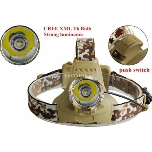 DHL 10PCS 15000LM Camouflage XML XM-L T6 LED 18650 Headlamp Headlight Lamp Light