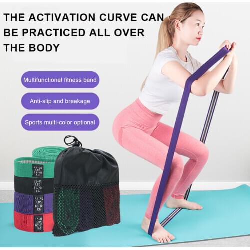 Long Resistance Band Elastic Leg Split Stretching Yoga Fitness Equipment Rubber Bands Workout Gum for Shaping Peach Buttock