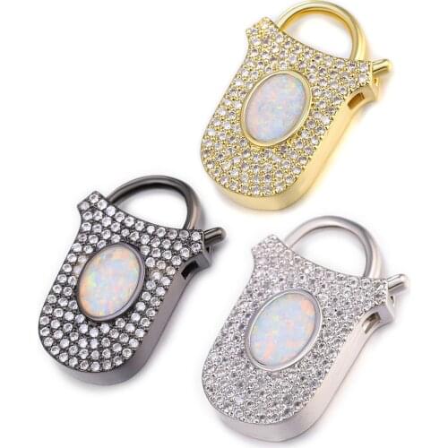 DIY Jewelry Making Copper Zircon Buttons Can Be Made Into Necklace Bracelet For Women Handmade Clasps Accessories For Jewelry