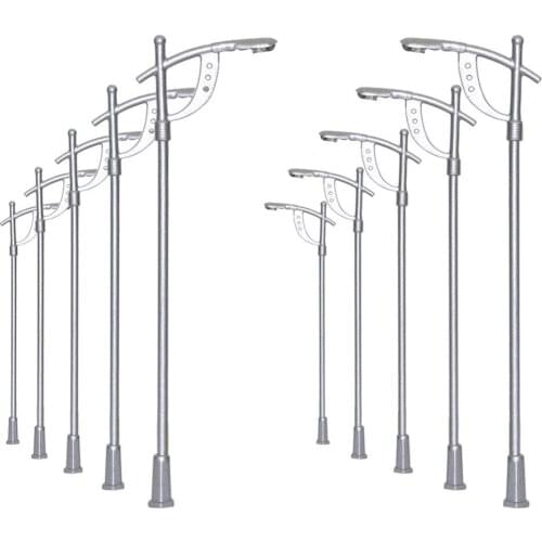 LNH12 10pcs Model Railway Lamppost lamps Street Lights HO OO Scale LEDs NEW