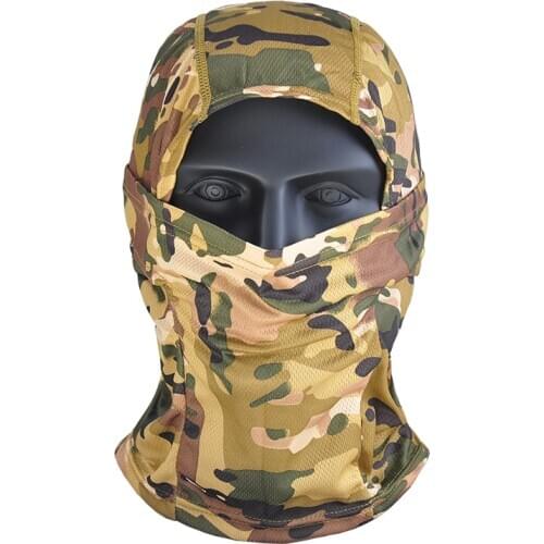 Airsoft Multicam Camouflage Tactical Paintball Wargame Military Airsoft Army Helmet Liner Protection Full Face Cap Mask for CS
