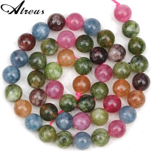 Multicolor Jades Natural Stone Round Loose Beads 6 8 10mm Agates Optimization Stone Beads For Jewelry Making DIY Beadwork