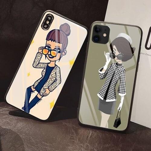 Fashion girl Phone Case Tempered Glass For iPhone 12 Pro Max Mini 11 Pro XR XS MAX 8 X 7 6S 6 Plus SE 2020 case