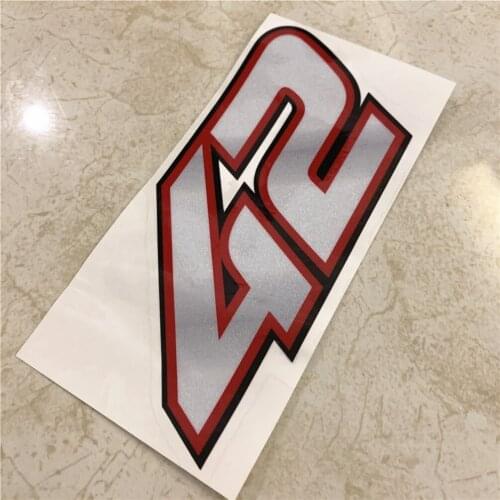 Racing Rider Numbers 42 Auto Exterior Decorate Accessory Motocross Helmet Car Sticker Decals
