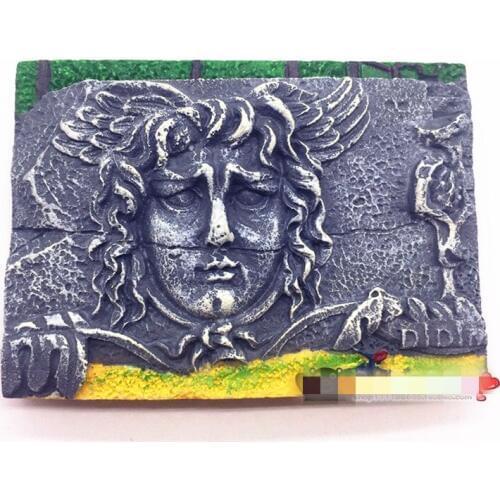 New Hot Apollo Statue Medusa Fridge Magnet 3D Resin Handmade Greece Travel Tourist Souvenirs Refrigerator Magnetic Stickers