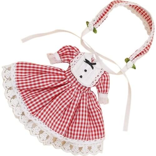 Blyth doll clothes Girls skirt, two piece set, hair fluffy skirt, maid outfit, Princess simple pink skirt suitable for icy