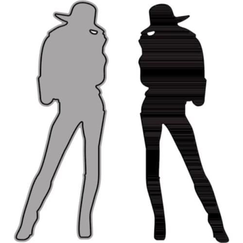 Cutting Dies Cool Girl In A Hat Tall Hair For DIY Scrapbooking Embossing Album Paper Cards Dies 2021 New