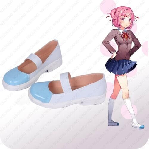 2018 Doki Doki Literature Club Sayori Cos Yuri Natsuki Cosplay shoes anime boots