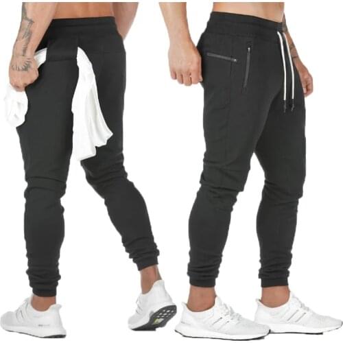 Jogging Pants Men Sport Sweatpants Running Pants GYM Pants Men Joggers Cotton Trackpants Slim Fit Pants Bodybuilding Trouser