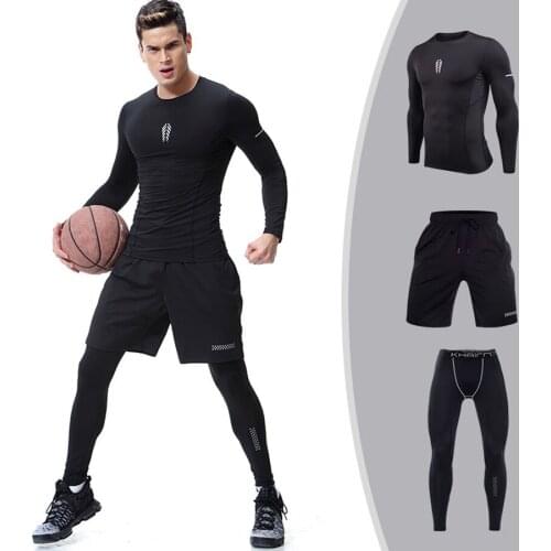 Sportsman Suit running Sets fitness Training wear Yoga Sets Compression Suits Track-field outfits sportswear quick-dry Gym sets