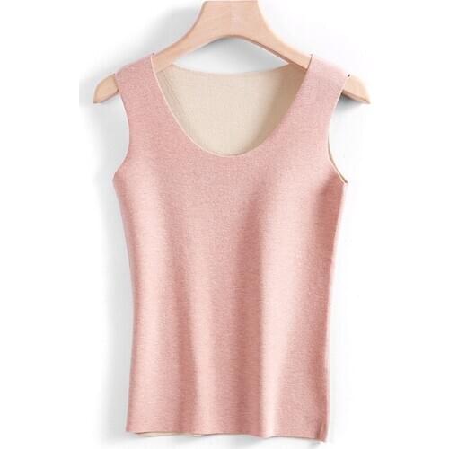 Thermal Underwear Woman Top 2020 NEW Autumn Winter Spagetti Strap Top Cotton Silk Warm Seamless Top Camisole Top Underwear