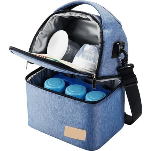 Insulated Bag Milk Storage Breast Pump Maternity Cooler Double Layer Fresh Keeping Baby Food Backpack Feeding Bottle For Mother
