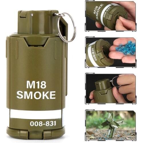Water Bomb Explosion Grenade Smoke Bomb MI8 Model Metal Pull Ring Cs Tactical Toy Accessories Can Explode Props Childrens Toys