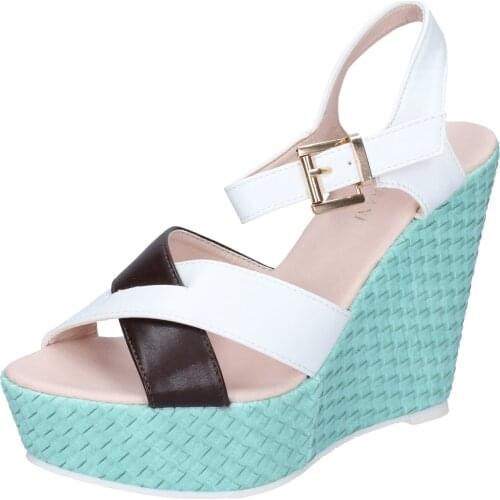 SOLO SOPRANI sandals women synthetic leather White