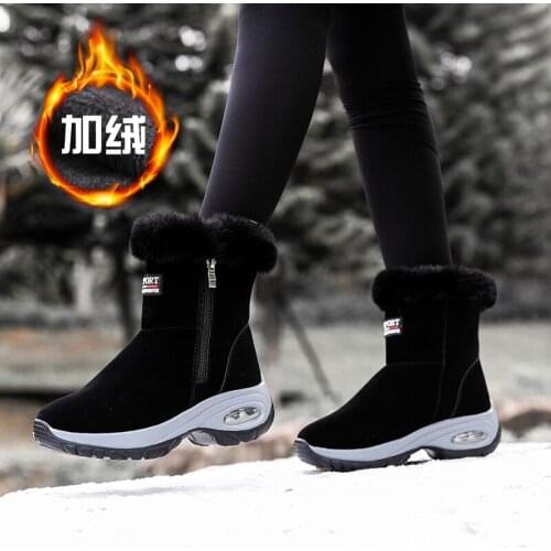Women Boots 2021 Winter Thigh High Boots Flat Snow Boots Ladies Comfortable Platform Booties Keep Warm High Quality Ankle Boots