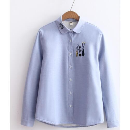 2019 Ukraine Autumn Winter Thick Womens Tops And Blouses Female Embroidered Warm Plus Size Multiple Colors Shirt Woman A900