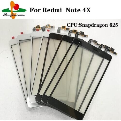 10Pcs\lot Touchscreen For Xiaomi Redmi note 4X Touch Screen Panel Sensor LCD Display Glass Digitizer Replacement