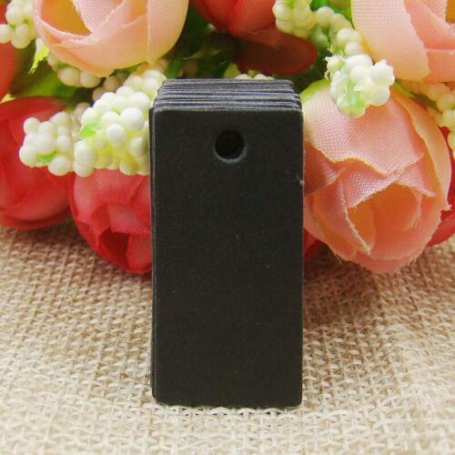 1000pcs black blank Paper Simple PriceTags Jewelry Head Cards Luggage Labels Tips Hang Tag DIY Handmade Accept Custom Logo