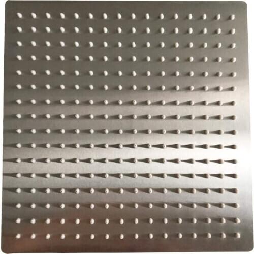 12" Square Rainfall & High Pressure Stainless Steel Bath Shower Head Waterfall Full Body Coverage with Silicone Nozzle Brushed