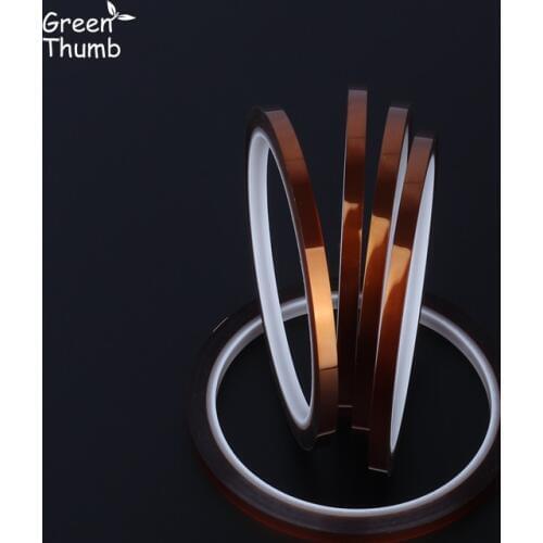 20pcs 5mm by 33M Heat Resistant Polyimide Kapton Tape High Temperature Adhesive Insulation Tape Masking 3D Printing Protection