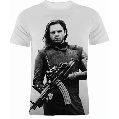 2021 Summer T Shirt For Men Marvel Winter Soldier Casual Cool Boy Girl Kids Tee Shirts Short Sleeve Womens Clothes