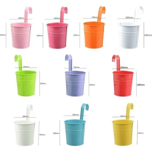 3/10 Pcs Hanging Flower Pots Home Garden Decoration Planters Outdoor Indoor Flower Bucket Plant Holder Basket For Wall Decor