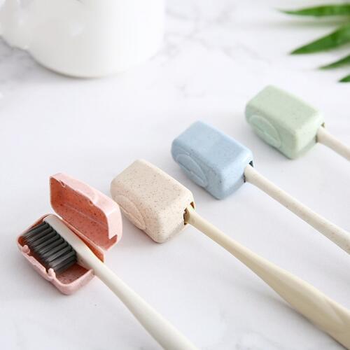 4 Pcs Travel Portable Toothbrush Protector Travel Small Hood with Cover