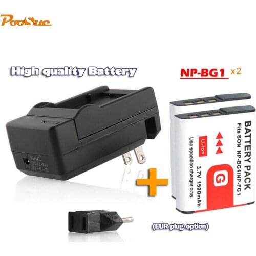 2x NP-BG1 NP BG1 batteries +1x BG1 battery Charger For SONY DSC-H20,DSC-H50,DSC-H70,DSC-H90 Camera Bateria NPBG1 NP FG1