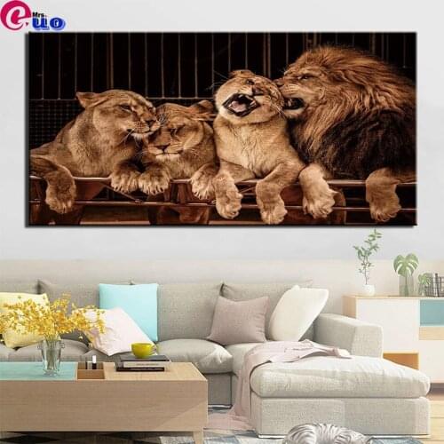 Diamond embroidery mosaic full square 5d diy diamond painting Animal lion Wall decorations for home Art Print living room decor