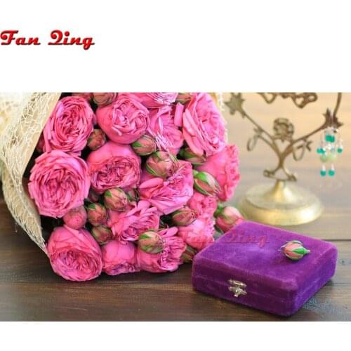 Diamond Embroidery Rose 5D DIY Diamond Painting Flower Cross Stitch Home Decor Picture Of Rhinestone Full Square Drill