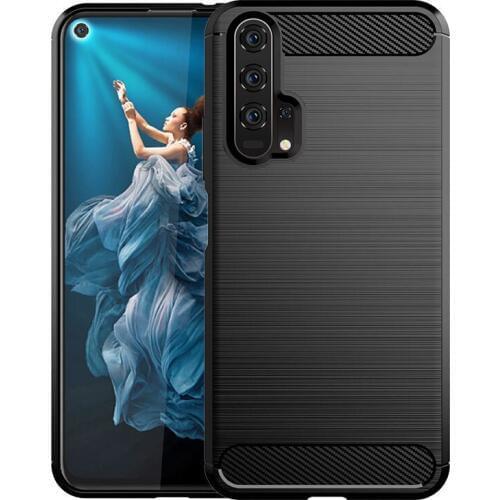 Shock Absorption Cover Soft TPU Anti Scratch Carbon Fiber Back Original Case for Huawei Honor 20 Pro Cover Cases