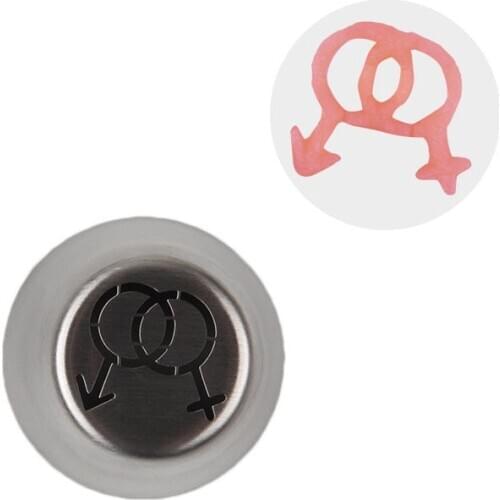 Free Shipping Stainless Steel 18/8 Cake Decorating Icing Piping Nozzle for Valentines' Day #VD009