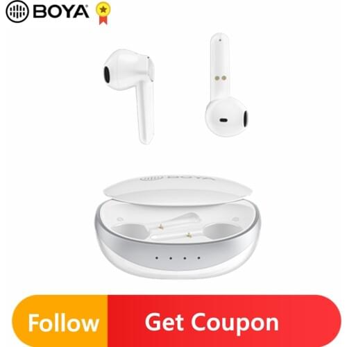 BOYA BY-AP100 Bluetooth Headset Binaural Invisible Single Ear In-ear for iPhone Xiaomi Android Smart Phone Universal Headphones