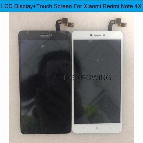 DGGROWING 10 PCS/Lot 100% Testing No Dead Pixel 5.5" TFT Full LCD Display With Touch Screen Assembly For Xiaomi Redmi Note 4X