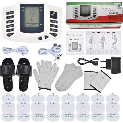 EMS Body Electrical Muscle Stimulator Tens Acupuncture Slimming Massager 16 Pads Digital Therapy for Back Neck Foot Health Care