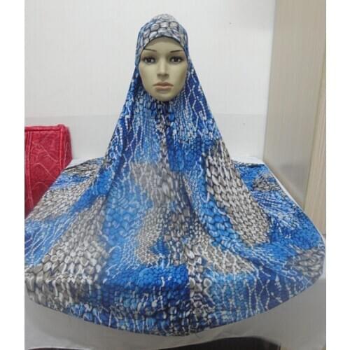 Quality Big Size Print Muslim Pray Hijab Womens Prayer Hijab Cap Eid Khimar Islamic Soft Breathable Niqab Long Hejab 100x90cm