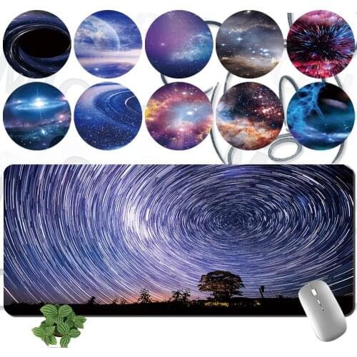 Mouse Mat Large Size 30x60CM 30x80CM Mouse Pad Gamer PU Leather Space Series Computer Keyboard Mousepad Office Desk Accessories