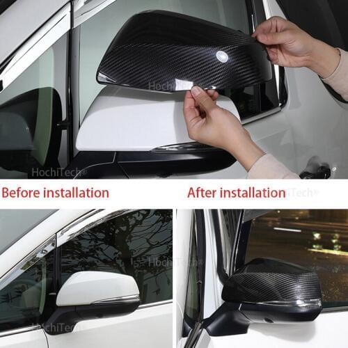 For Toyota Alpha Rearview Mirror Cover Alphard Vellfire 30 Series Twin Engine Willfa Carbon Fiber Rearview Mirror Cover