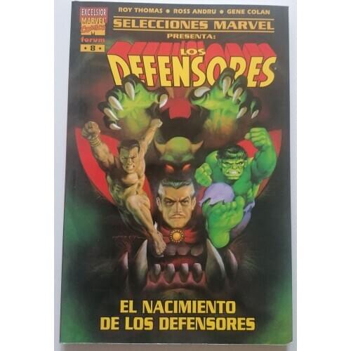 MARVEL, DEFENDERS-the birth of defender/selections M. No. 8, ED. FORUM, year 2000, author ROY THOMAS, comic BOOK ESP