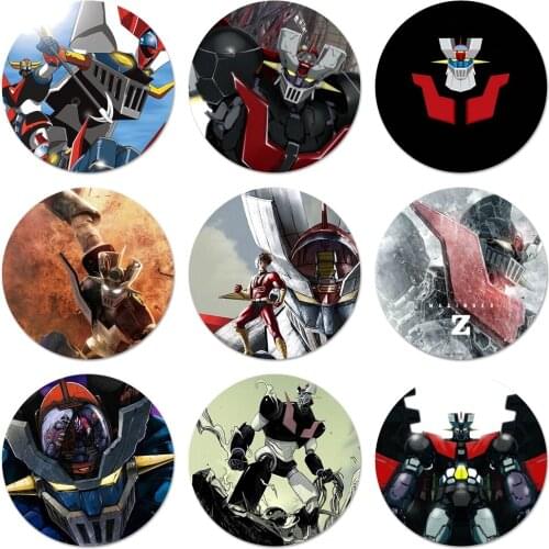 Mazinger Z New Icons Pins Badge Decoration Brooches Metal Badges For Backpack Decoration 58mm