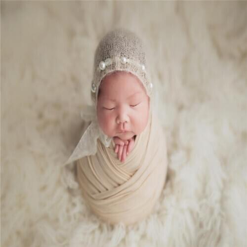 Multiple Colors Newborn Stretch Cotton Wrap Photo Prop Baby Suit Swaddle Cocoon Beanbag Cover Background Photography Props