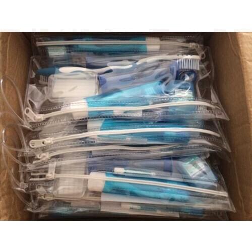 10Bags/Set Dental Orthodontic Oral Care Kit Teeth Whitening Oral Clean Interdental Brush Dental Floss Mouth Mirror Tooth Brush