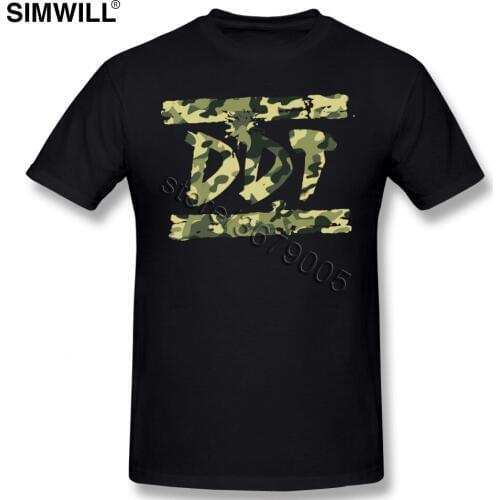 2019 New Unique Tshirt Camouflage DDT Mens Vintage Shirt Group Custom Print Tee Shirt Rock Short Sleeves Cotton O Neck T-Shirt