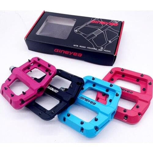 Road Bike Pedals Mountain Bike Nylon Fiber Bearing Pedal Nylon Bearing Non-slip Pedal Bicycle Accessories Mtb Pedals