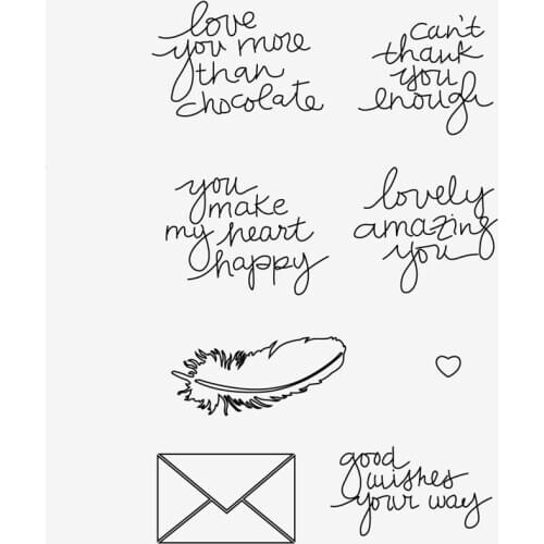 Love You More Than Transparent Silicone Clear Stamp/Seal for DIY scrapbooking/photo album Decorative Cards Making Paper Crafts